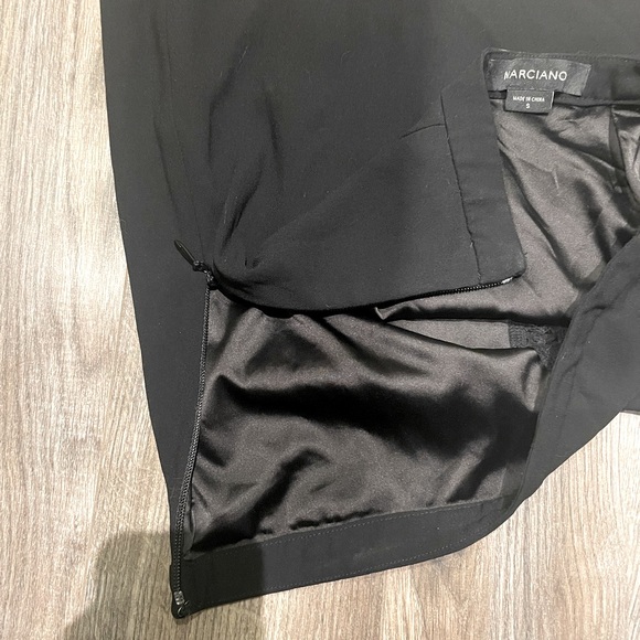 Black Peek-A-Boo Lace Slit Mini Skirt | Marciano | Size S - Picture 4 of 7